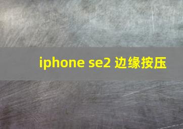 iphone se2 边缘按压